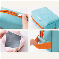 BEARKY Explosive PU Best Designer Makeup Bags Hand Holding Mini Cosmetic Zipper Bag